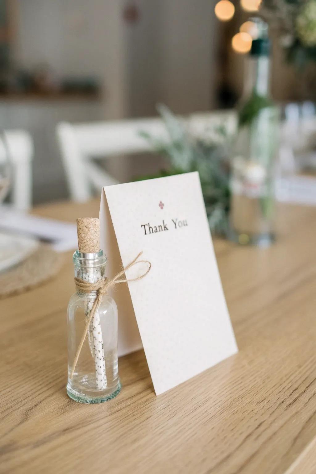 A heartfelt message in a bottle—bringing simplicity and joy to teacher appreciation.