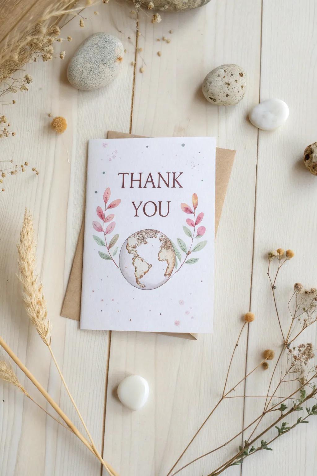 A heartfelt thank you with a world of appreciation.