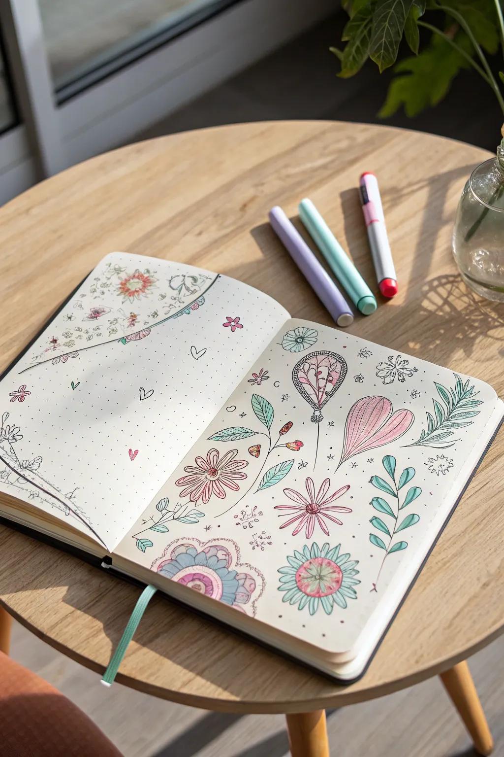 Let your creativity flow with the art of doodling. 🖍️✨ #DoodleAway #CreativeFlow