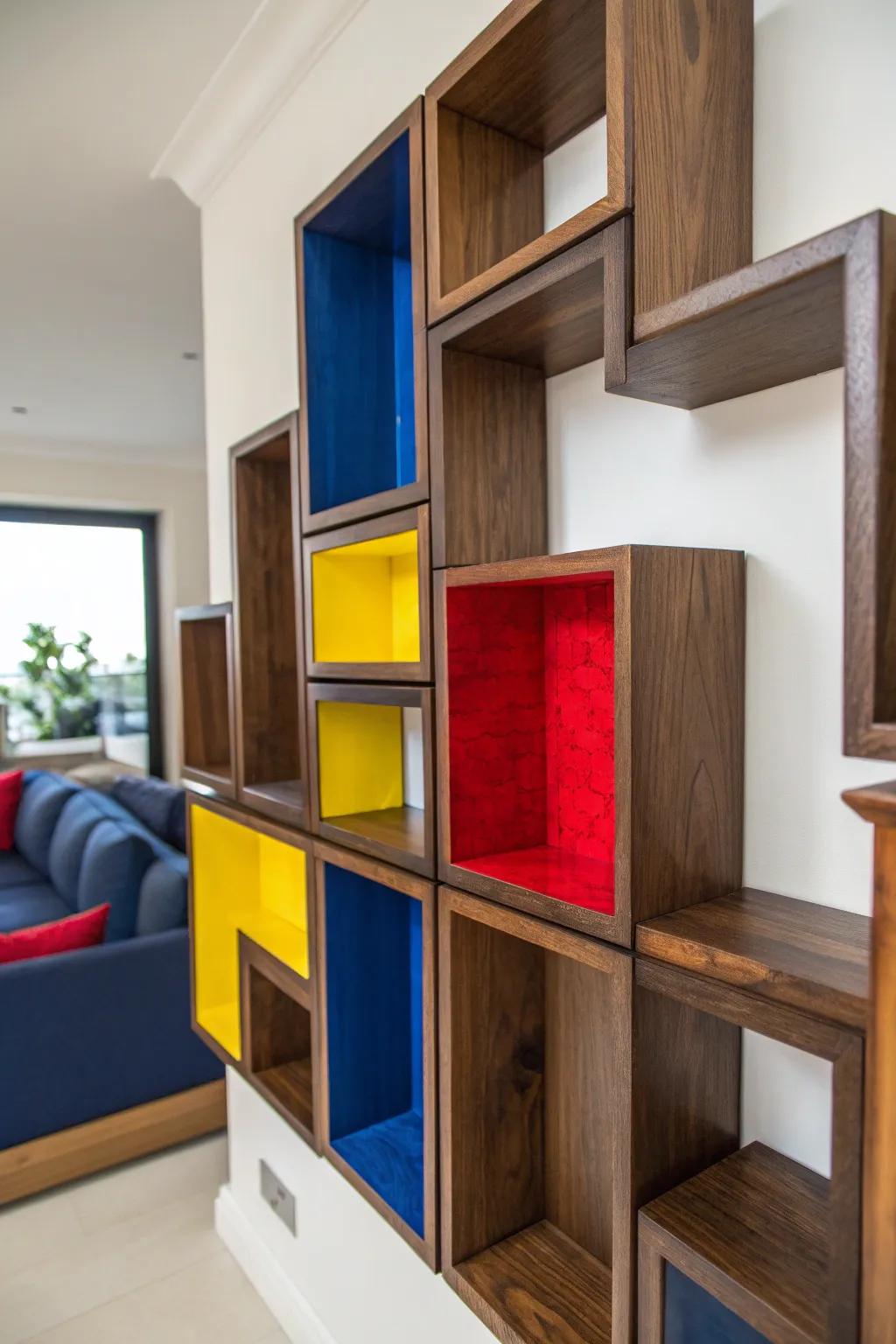Add a playful twist to your walls with these Tetris-inspired shelves; a perfect blend of fun and craftsmanship!