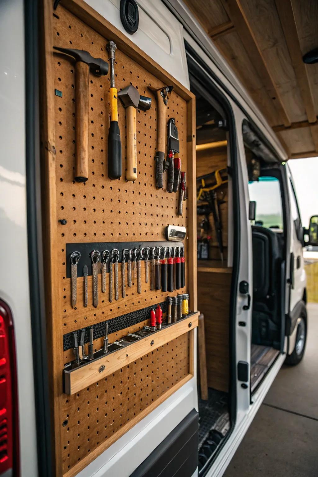 Transform your workspace with customizable pegboards, where craftsmanship meets functionality.