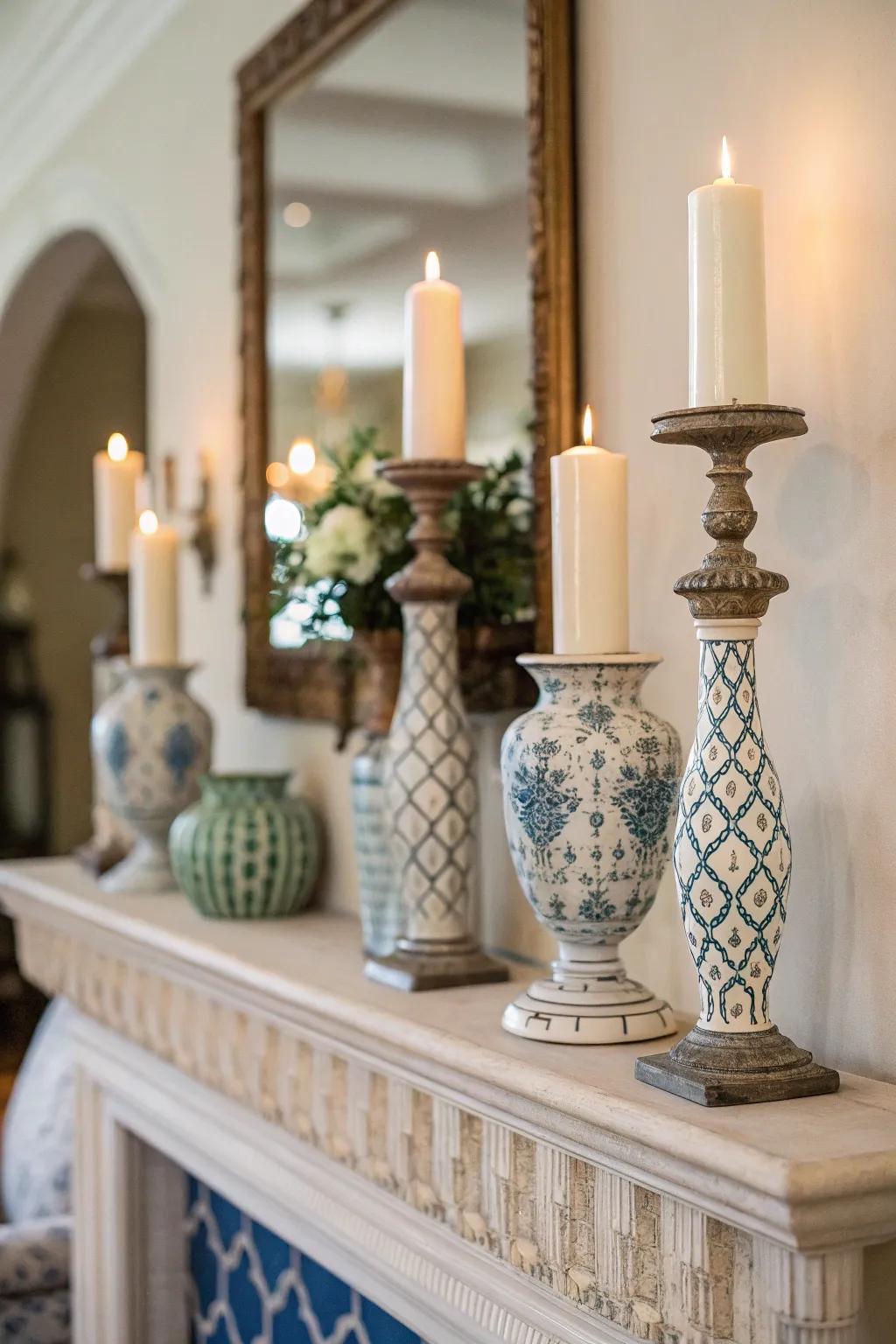 A balanced vignette with symmetrical elements.