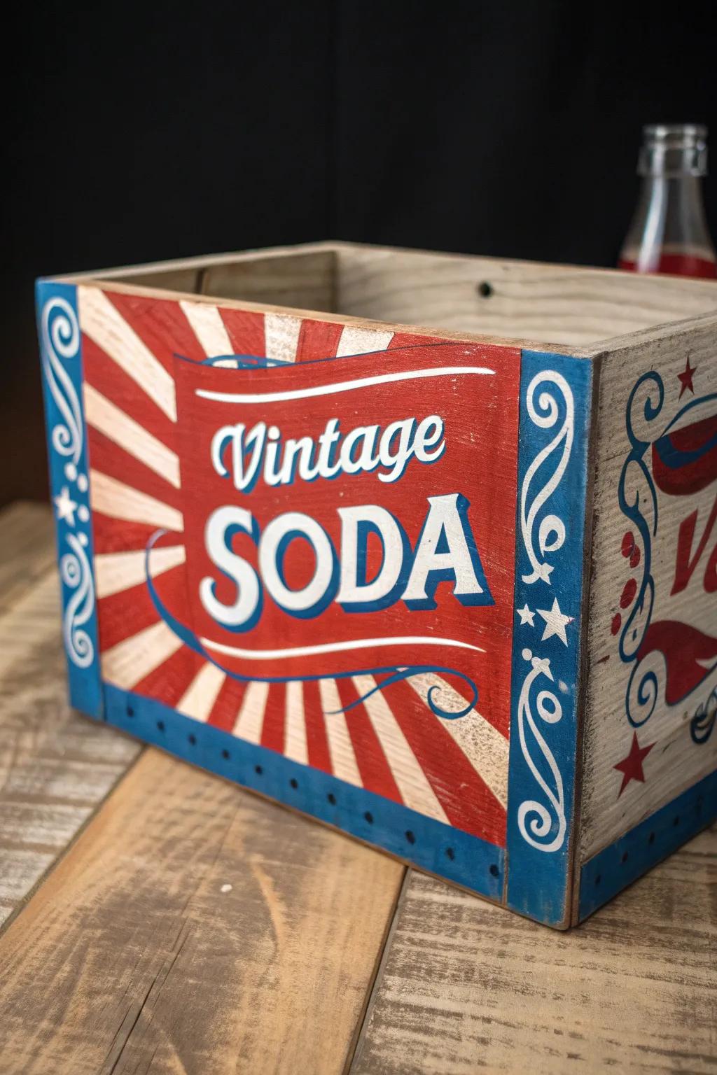 Retro Revival: Transform your space with a vintage-inspired wooden crate masterpiece.