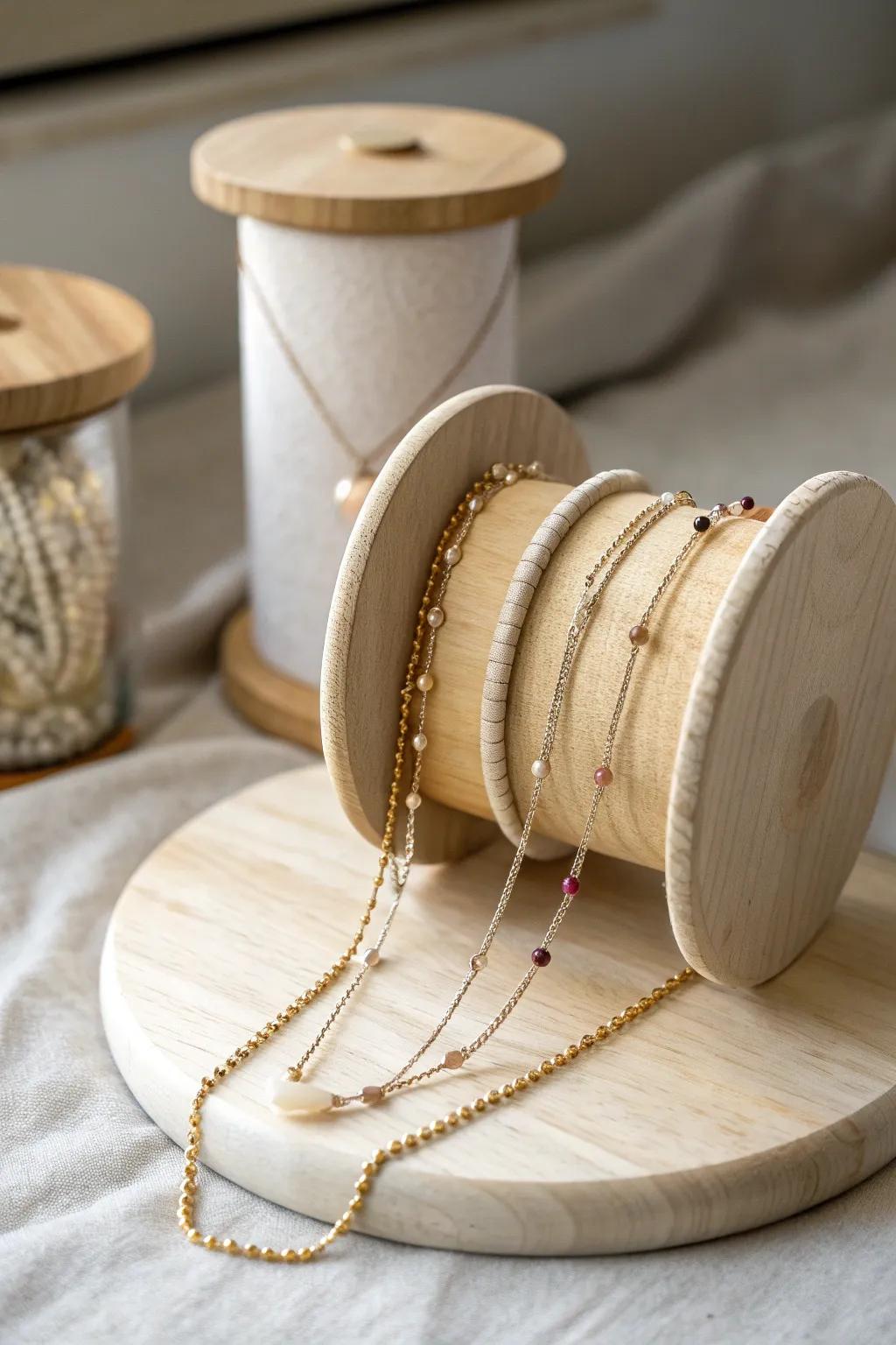 Transform your vanity with this chic, handcrafted necklace holder—simple, stylish, and oh-so-Boho!