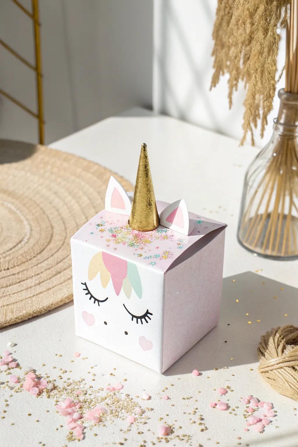 Unicorn Magic: A Valentine Box that Steals Hearts with Its Enchanting Simplicity.
