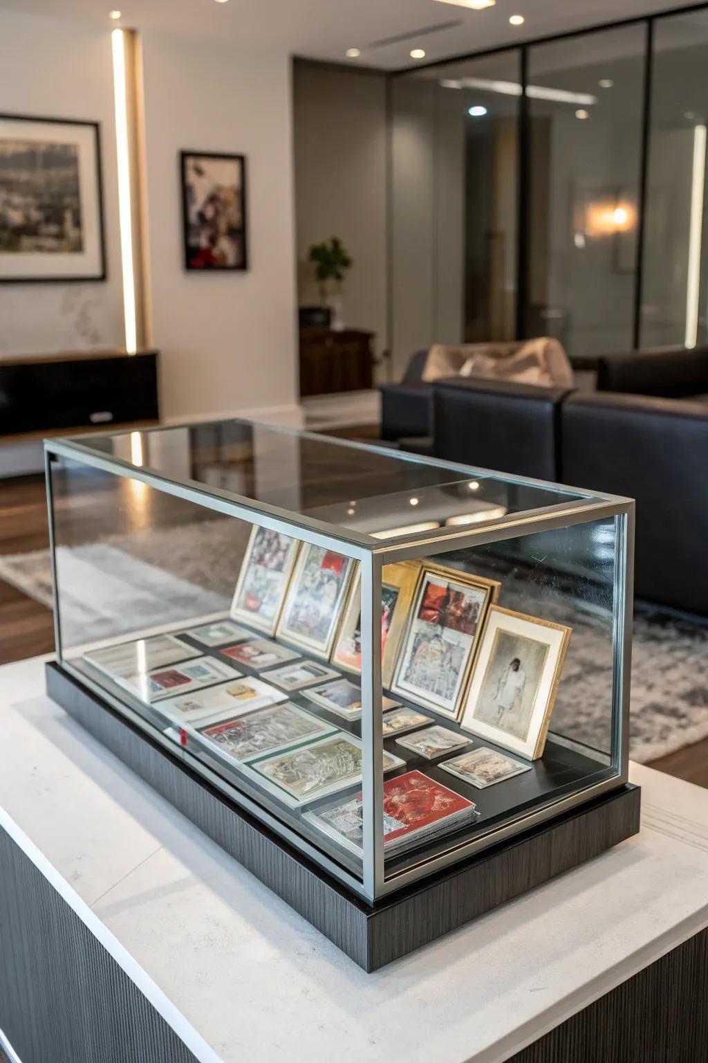 Elevate your collection with a glass display case that combines protection and style.