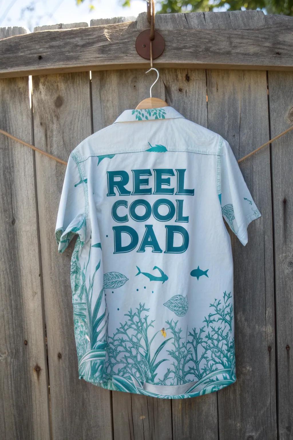 Celebrate Father's Day with a 'Reel Cool Dad' shirt, perfect for the fishing enthusiast in your life!