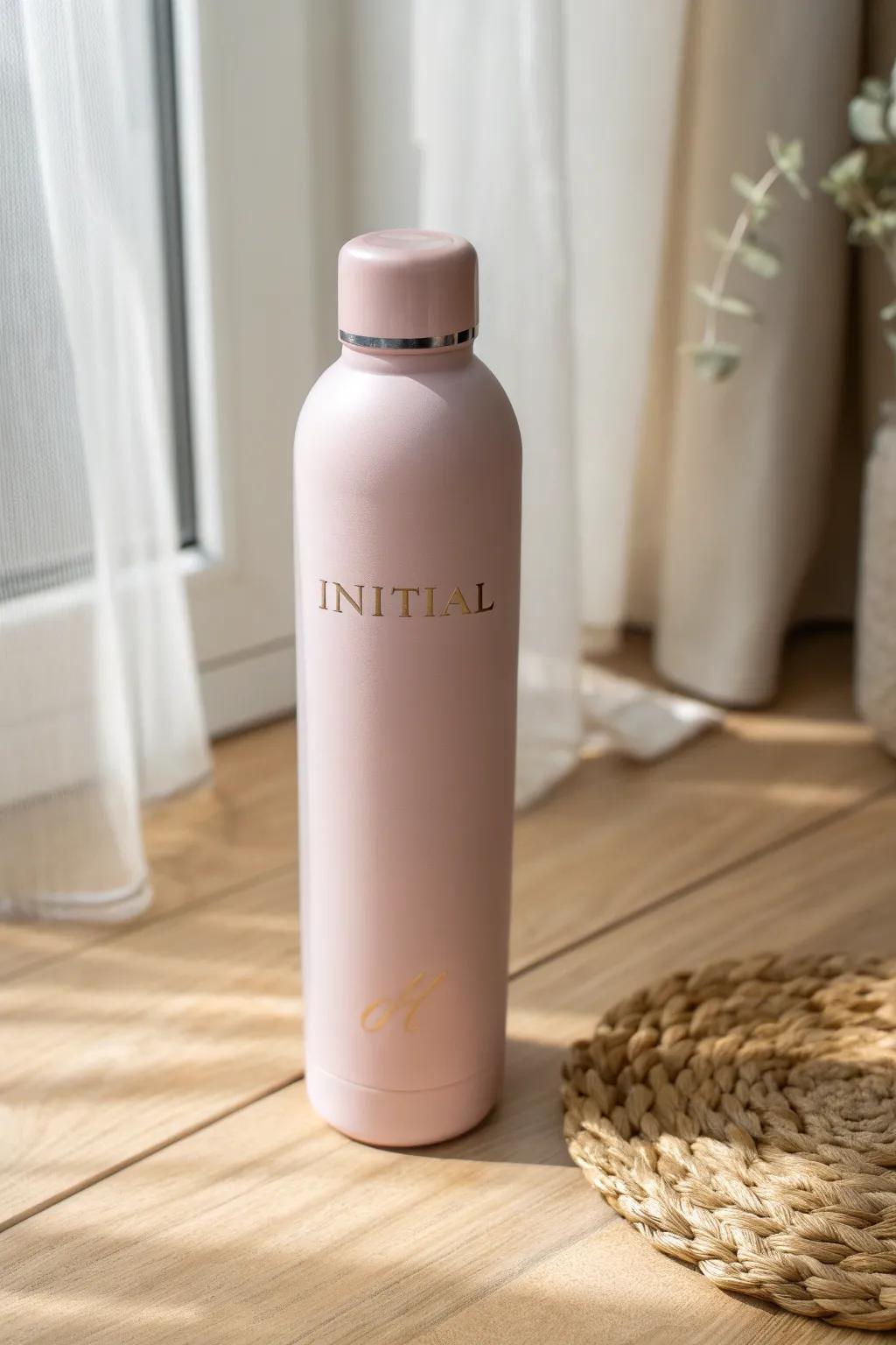 Elevate your hydration game with monogrammed elegance. Simplicity meets sophistication.