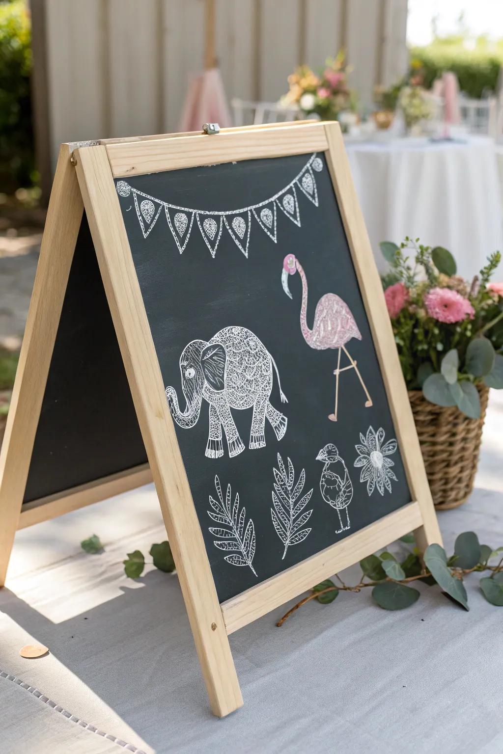 Join the whimsical animal parade: where elegance meets playful creativity.