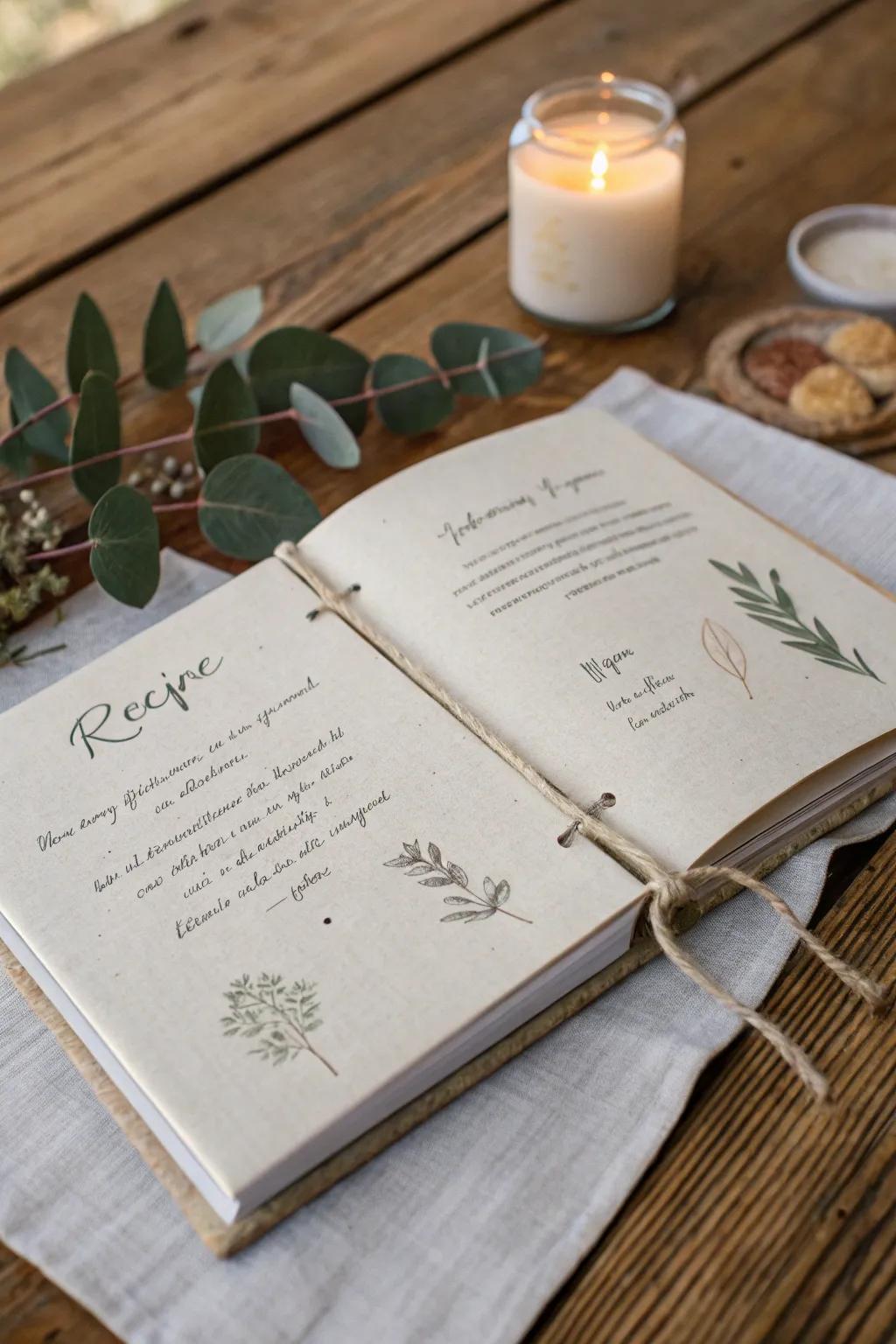 Craft a unique love story with a personalized recipe book, filled with cherished culinary memories and heartfelt notes. #DIYChristmas #ScandiBoho #HeartfeltGifts