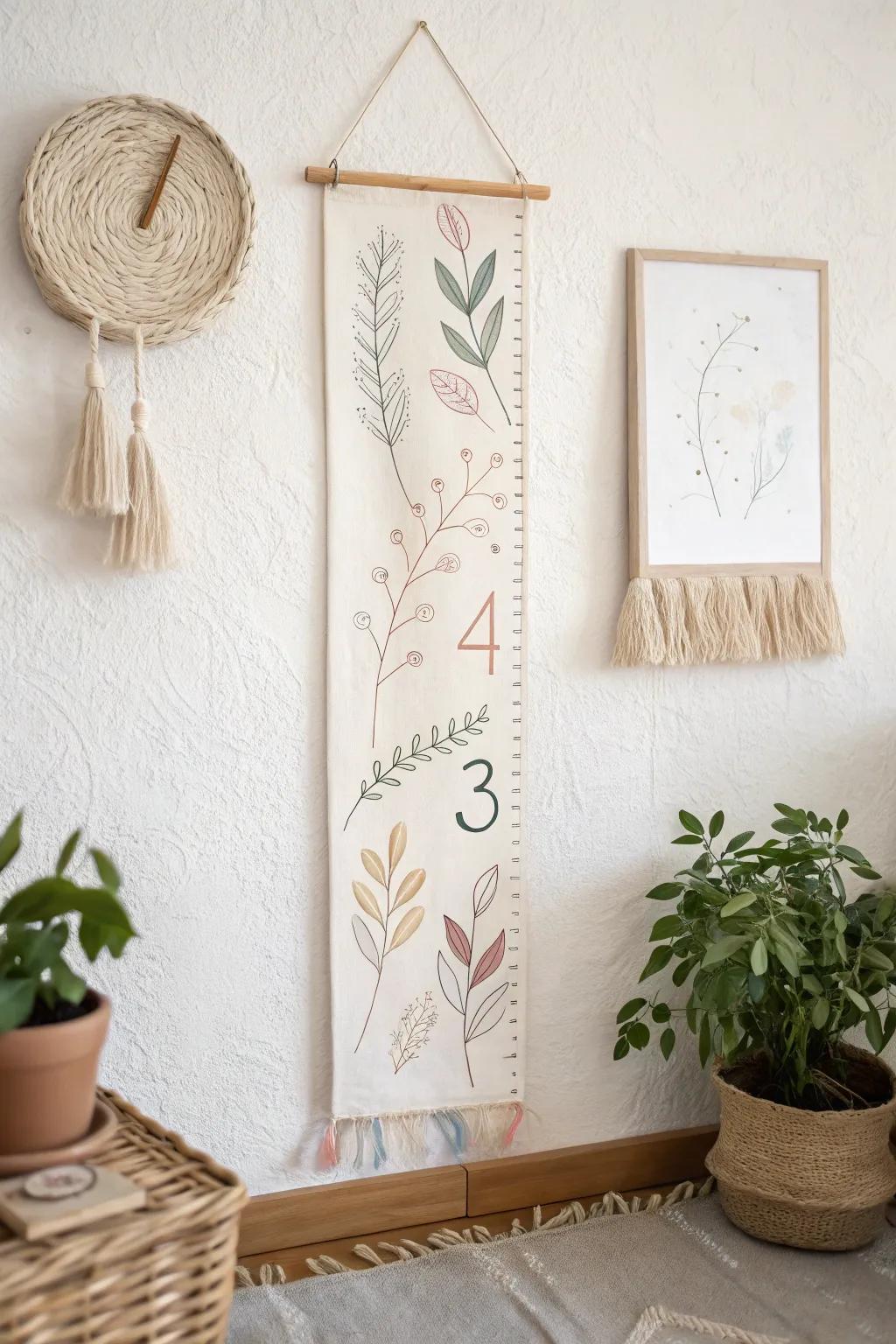 Elevate your space with a DIY canvas growth chart—where art meets cherished memories.