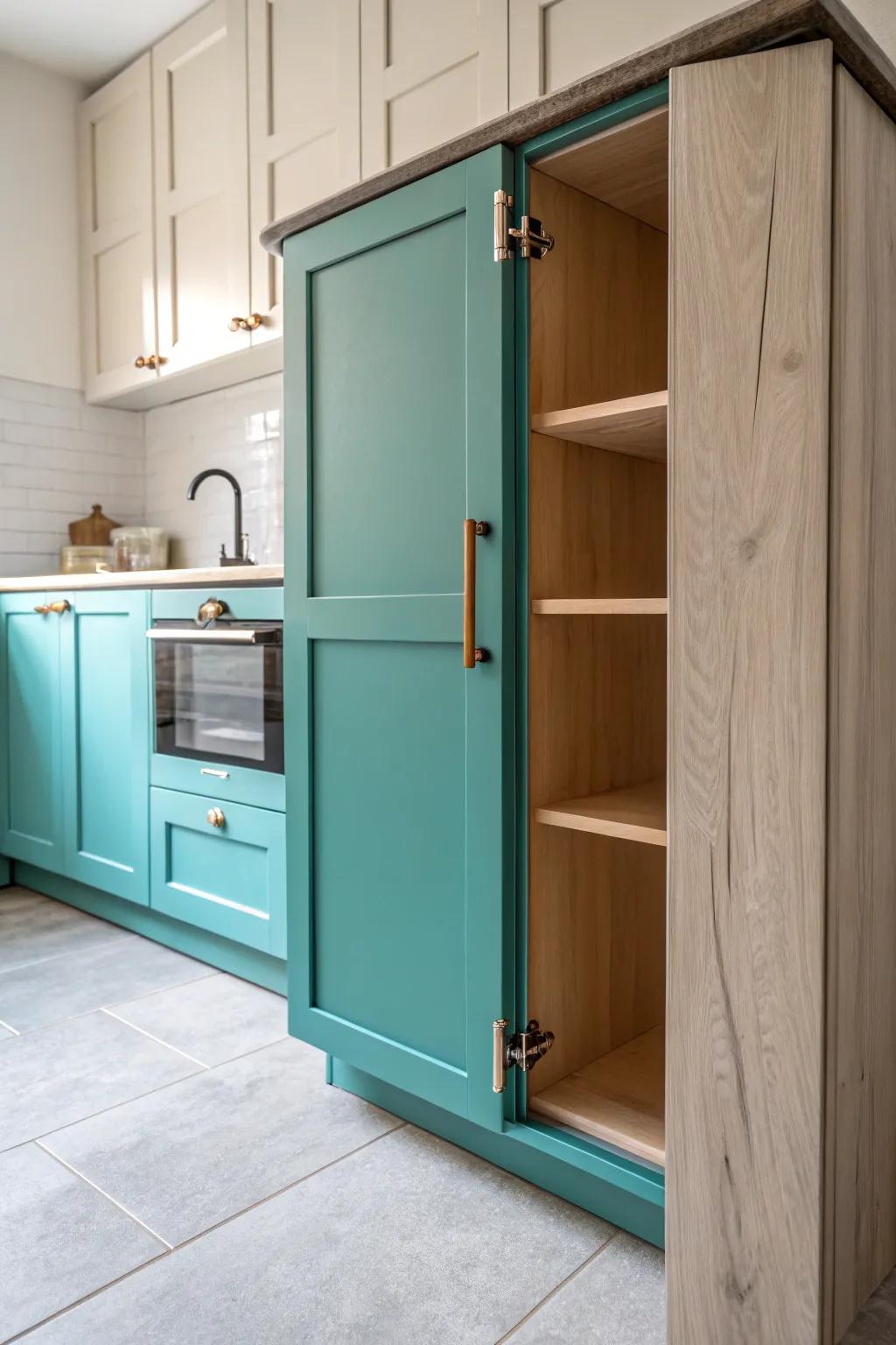 Add a splash of energy to your kitchen with a bold teal cabinet makeover. Embrace simplicity with a touch of Boho flair.