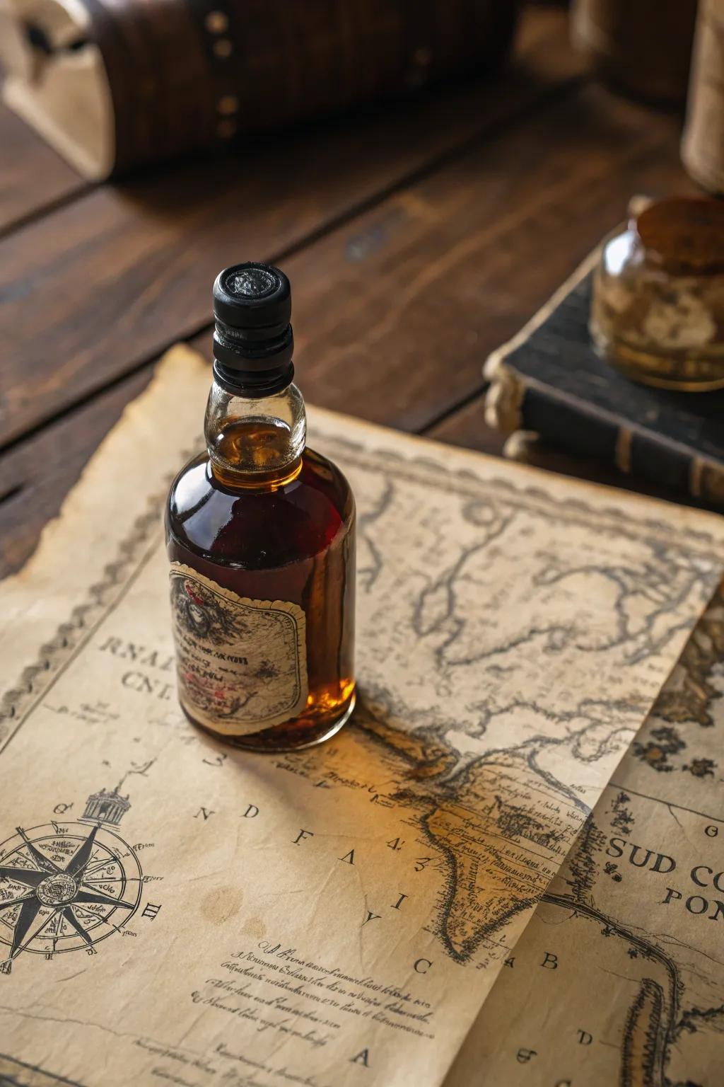 Vintage Charm: A story in every sip and every map fold.