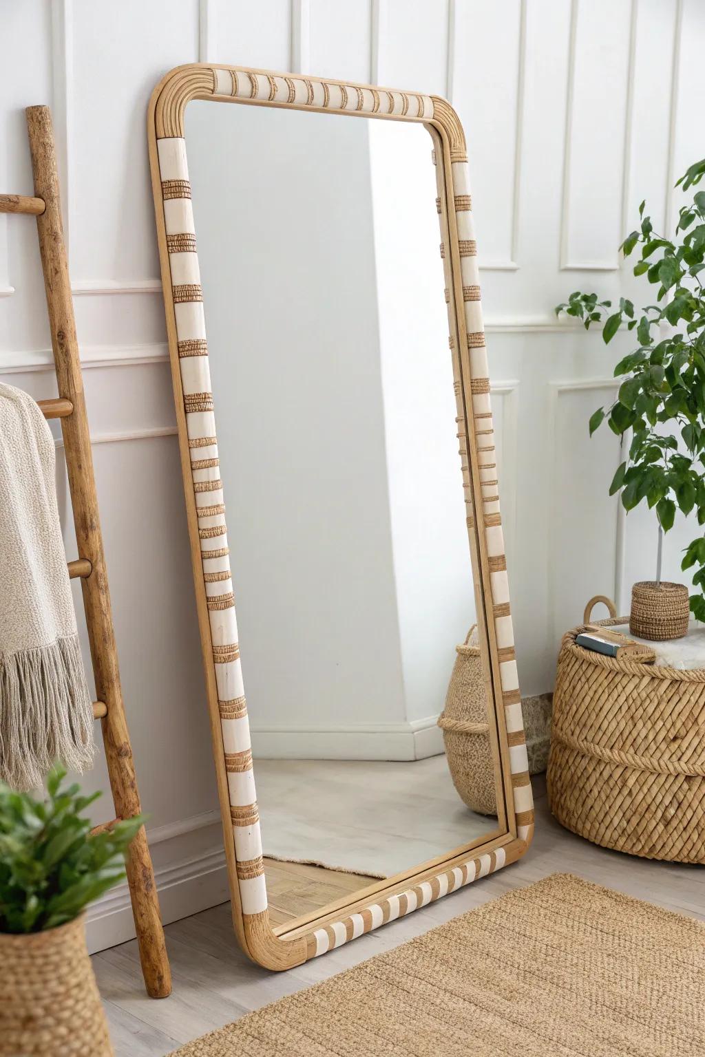 Elevate your space with a handcrafted dowel wood frame for a mirror - where simplicity meets elegance.