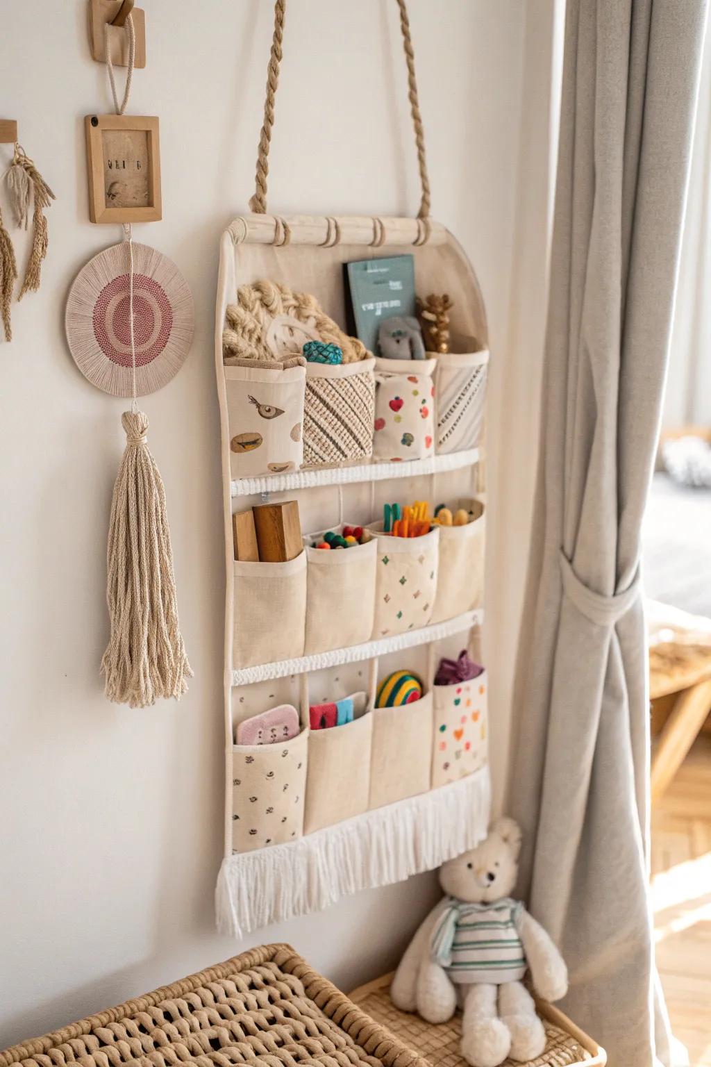 Transform clutter into charm with this DIY toy storage hack! 🌿✨ #OrganizedLiving #ScandiBoho