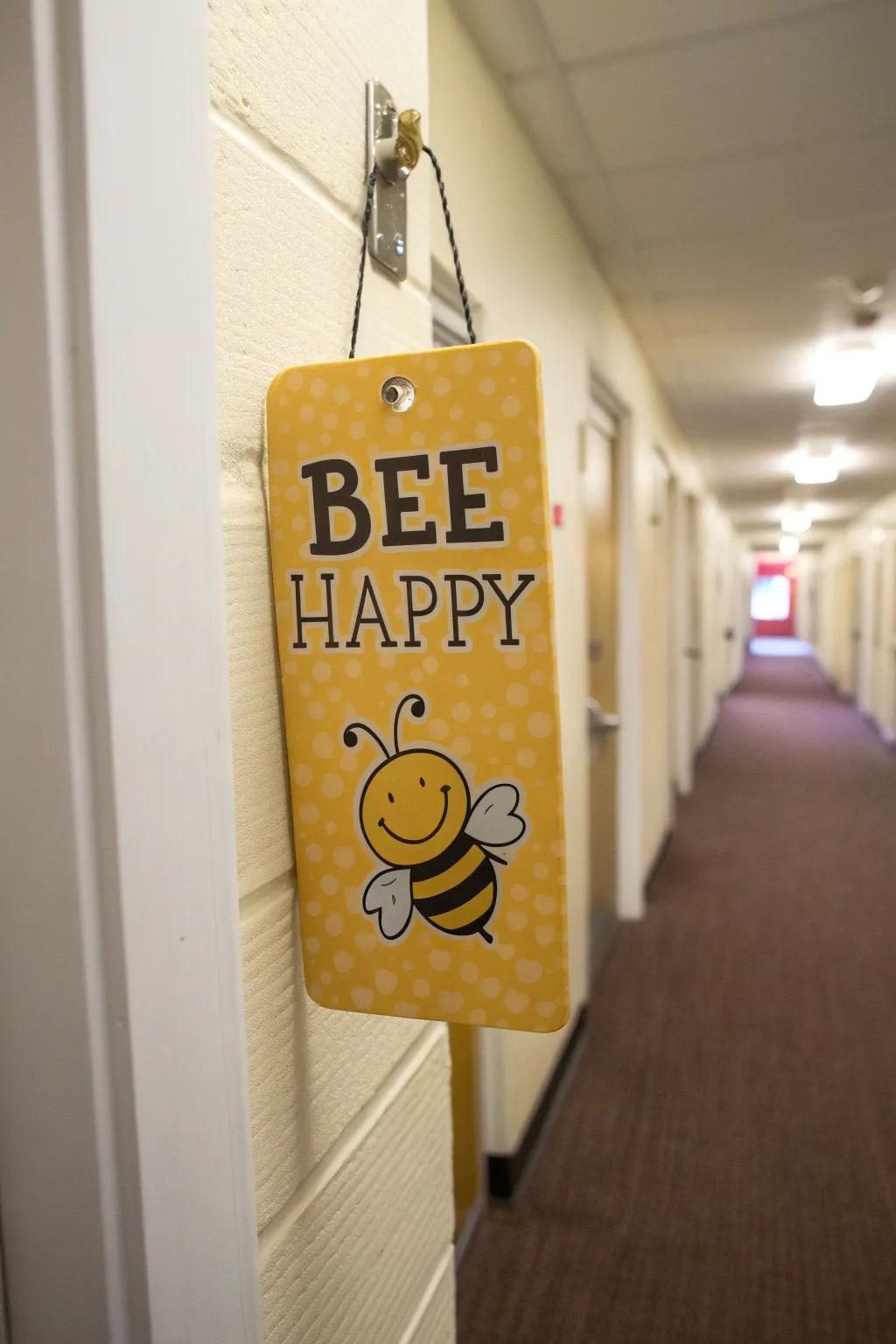Witty wordplay name tags add humor and personality to your door.