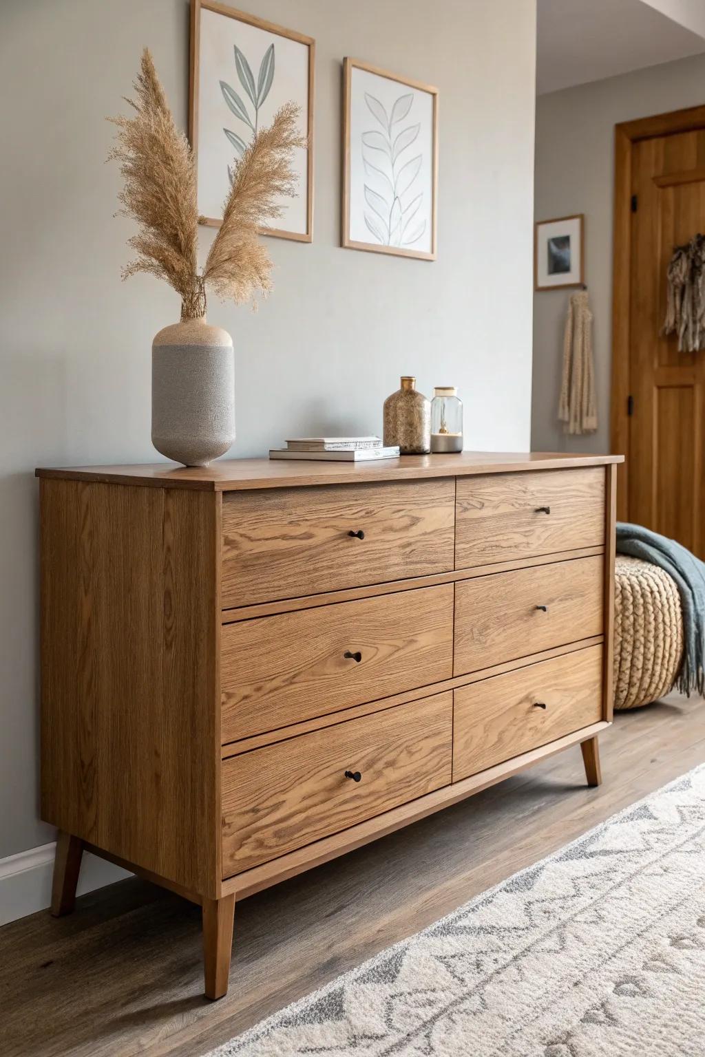 Stained and Stunning: Embrace the natural elegance of simplicity.