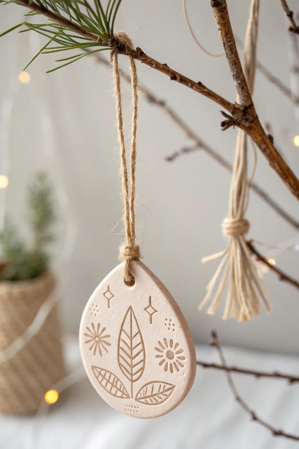 Embrace simplicity and style with personalized clay ornaments that celebrate the beauty of natural craftsmanship.