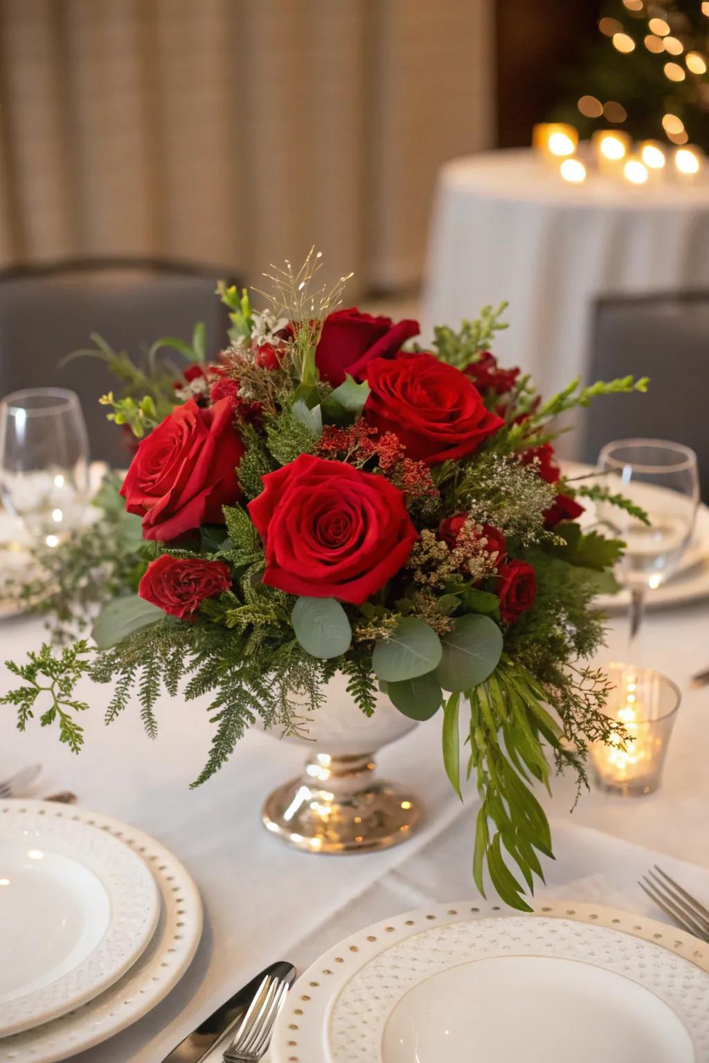 Floral arrangements bring a burst of color and elegance.