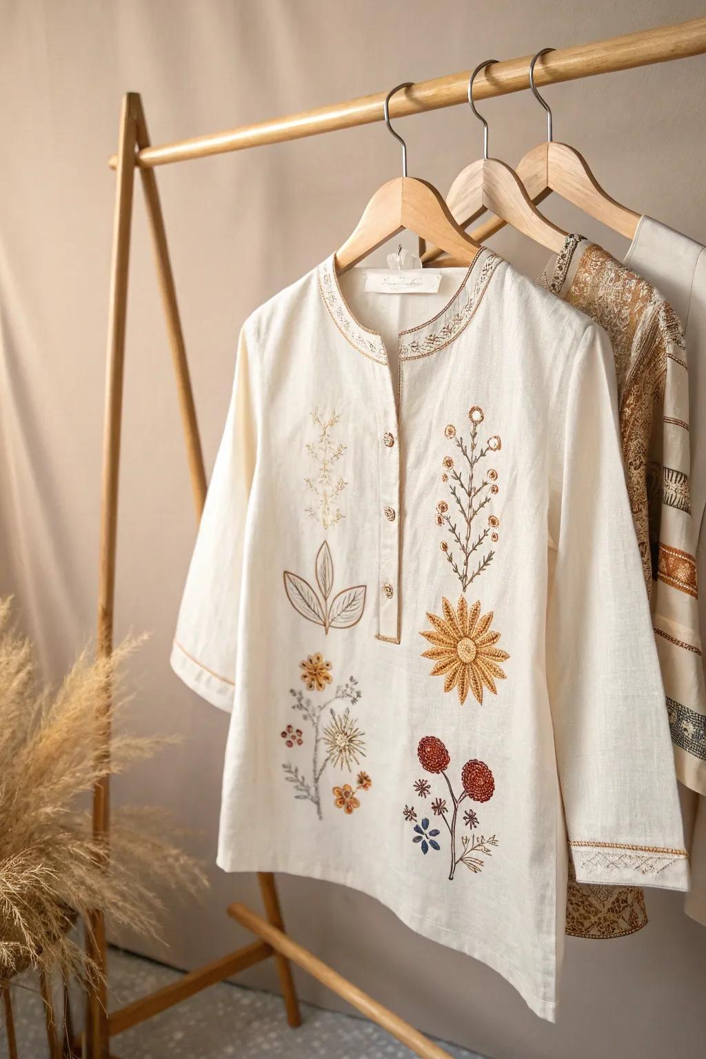 Embrace every season with timeless embroidered elegance.