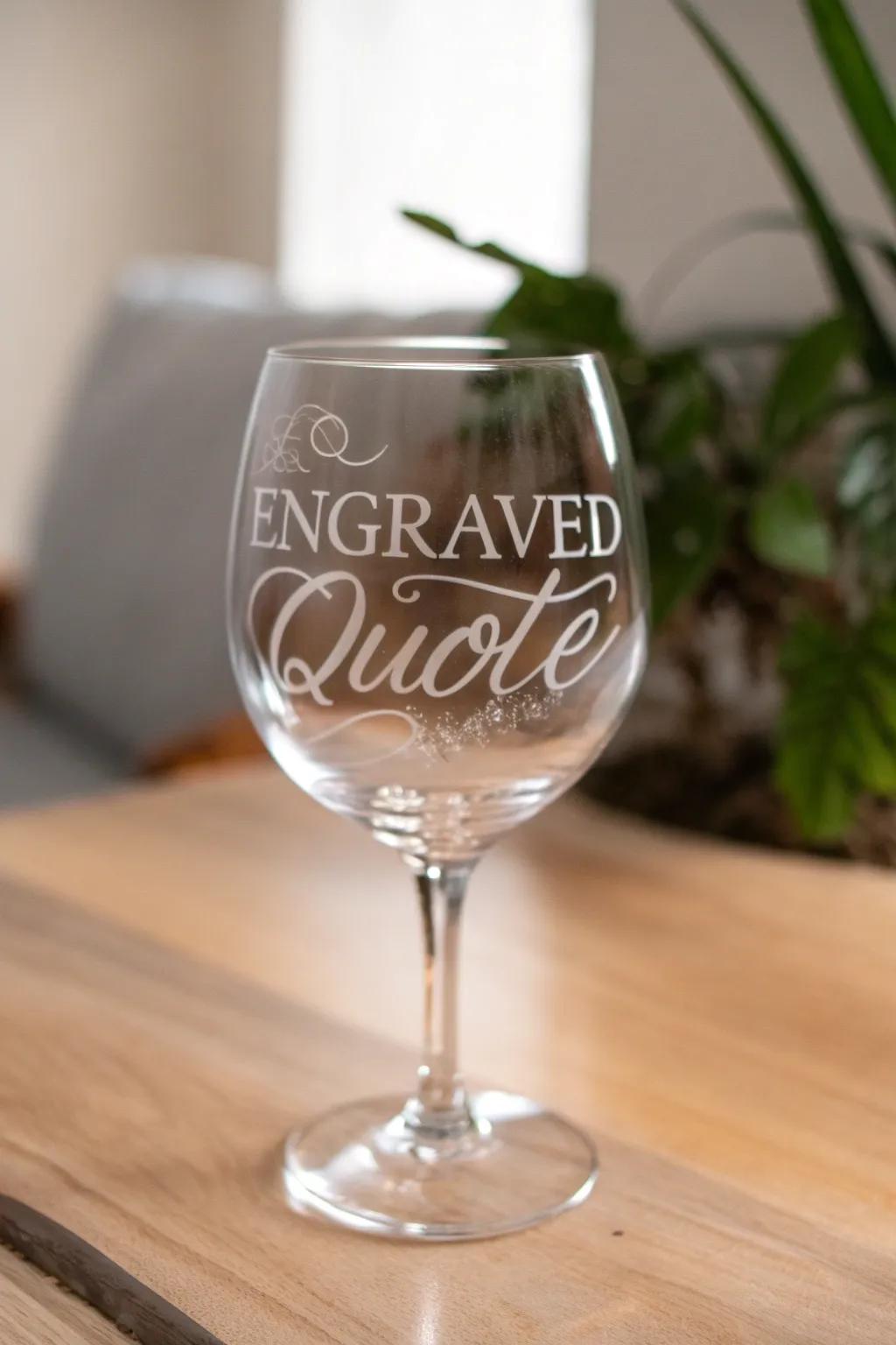 Raise a glass to personal elegance—discover the art of engraved wine quotes.