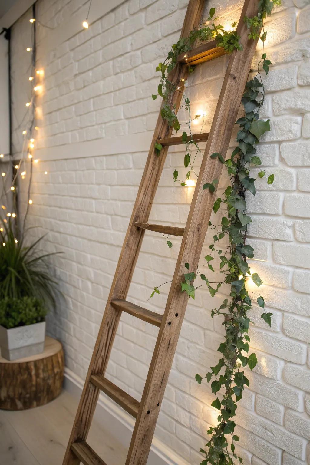 Transform your space with a chic ladder display—where functionality meets style.