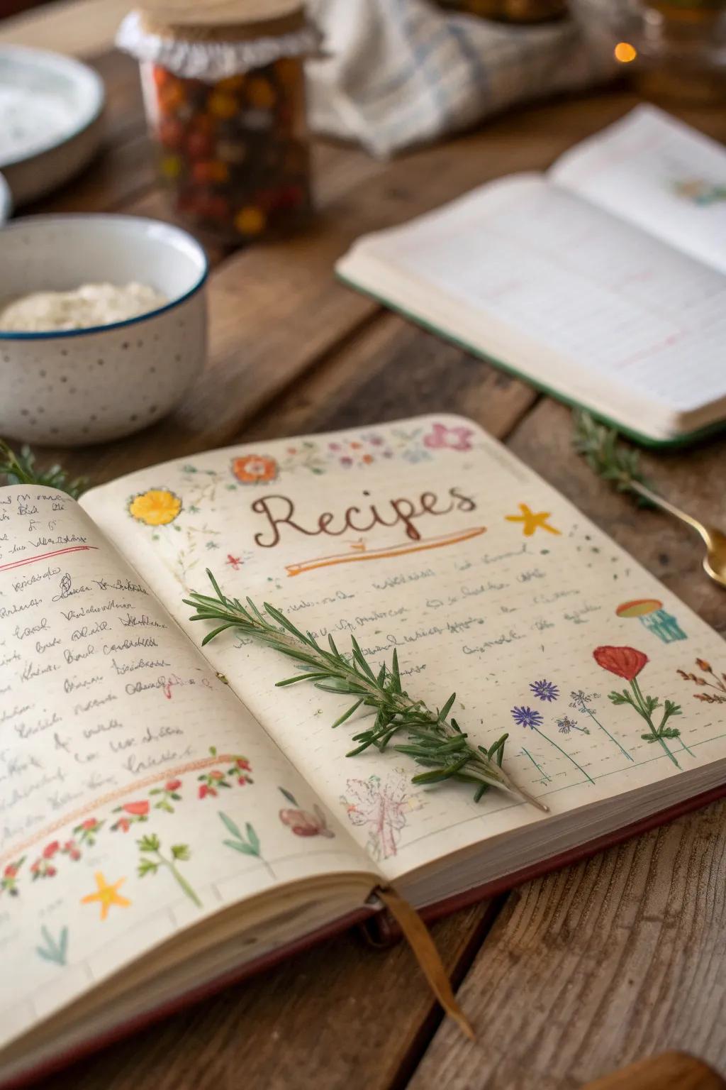 Craft a heartfelt Father's Day gift with a handwritten recipe book, filled with cherished family recipes and personalized touches from the kids.