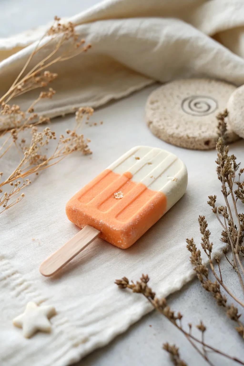 Nostalgia in Clay: A Delightful Miniature Creamsicle with a Playful Bite