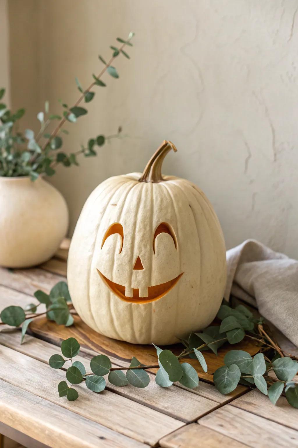 Add a flirty touch to your Halloween decor with this sassy wink pumpkin carving! 🎃✨