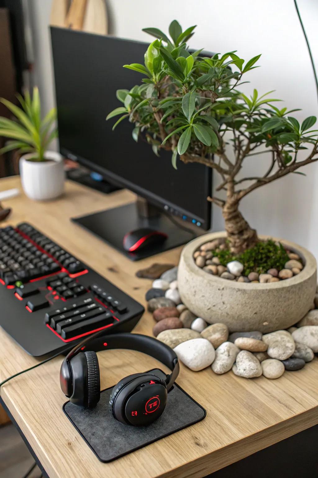 Bring a breath of fresh air into your gaming space with plants.
