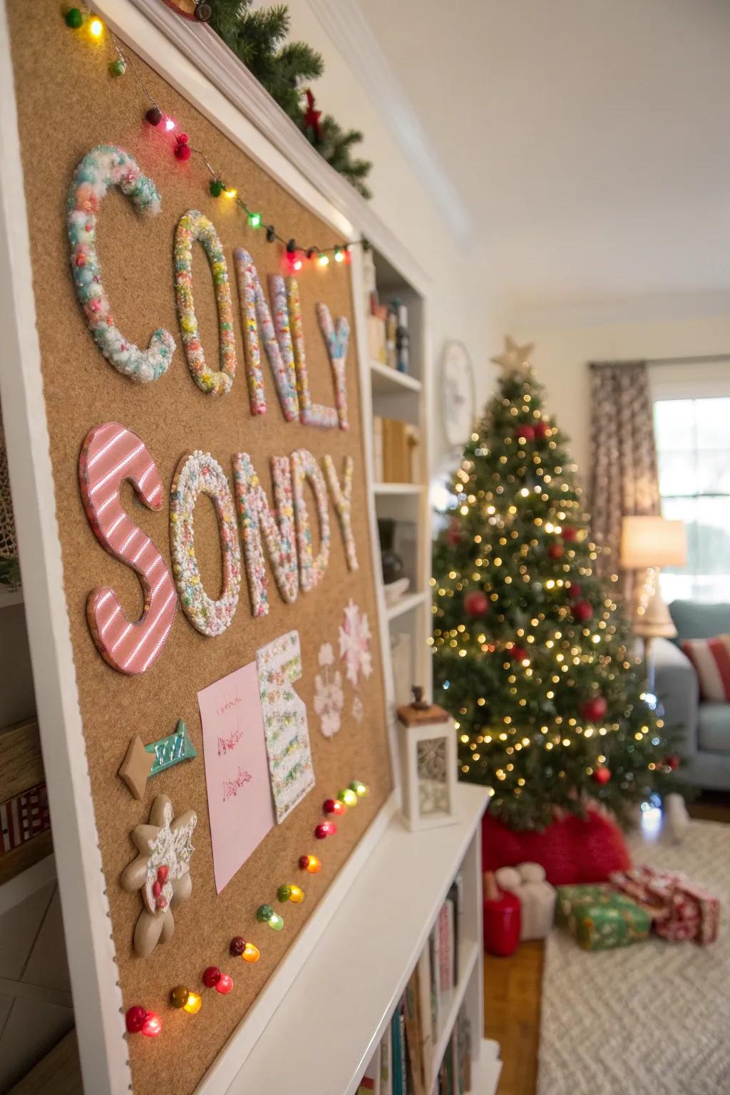 Whimsical fonts bring a playful touch to your holiday decor.
