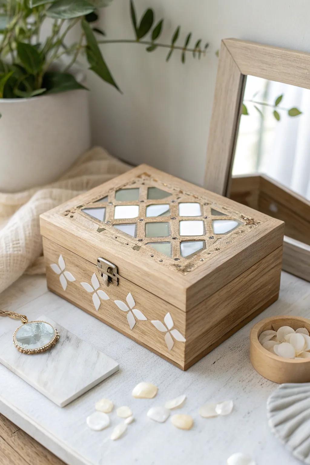 Illuminate your journey with this beautifully crafted reflective box, designed to inspire self-reflection and positivity.