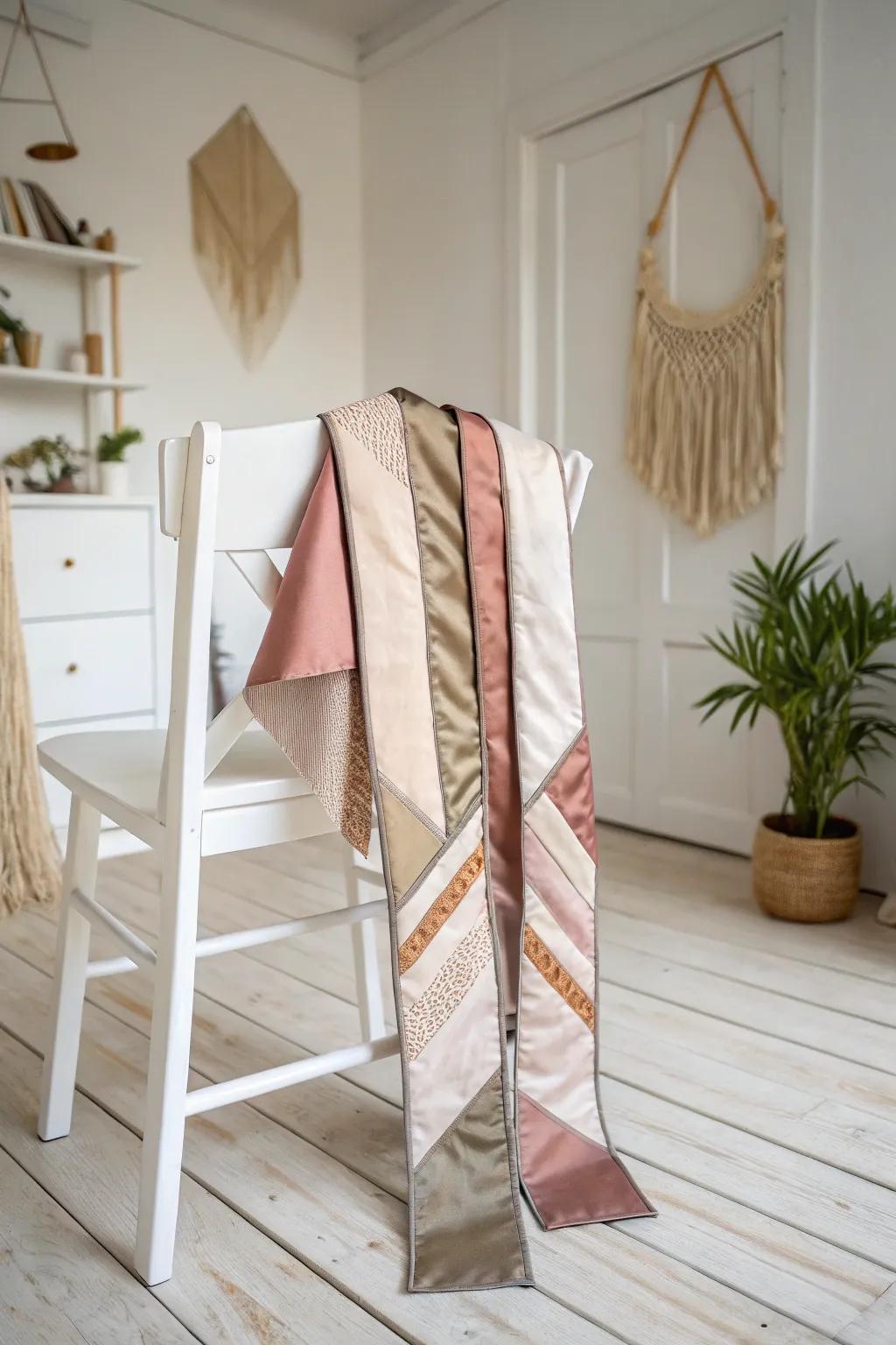 Celebrate your achievements with style and sustainability. This eco-friendly graduation stole adds a touch of natural beauty to your special day.