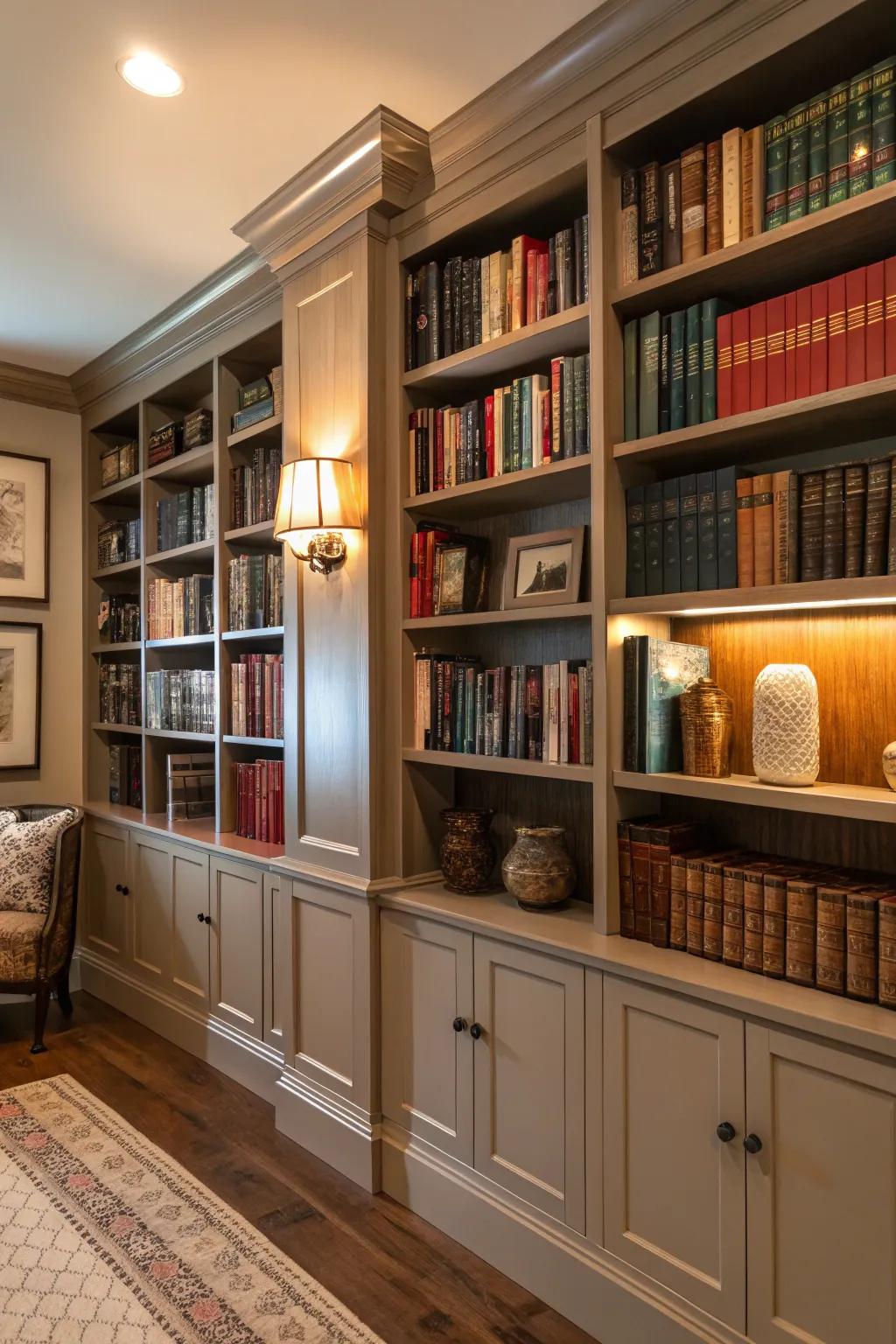 Use color and texture to enhance your library's lighting and atmosphere.