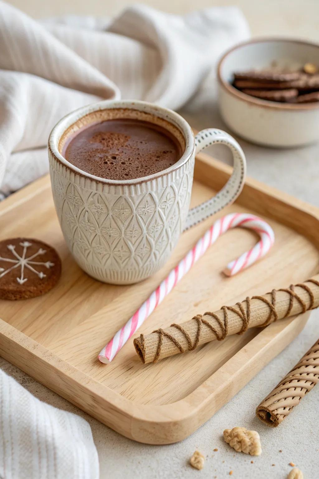 Stir your senses with a touch of whimsy 🌿☕️ #HotChocolateHaven