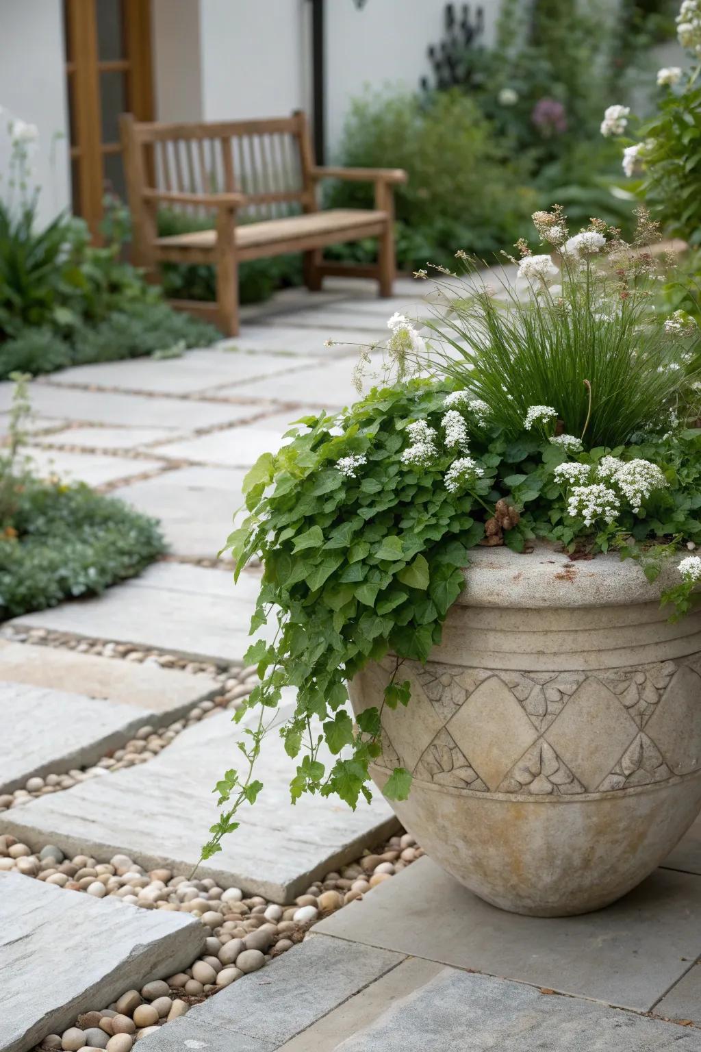 Define your garden spaces with elegance and simplicity using handcrafted pots.