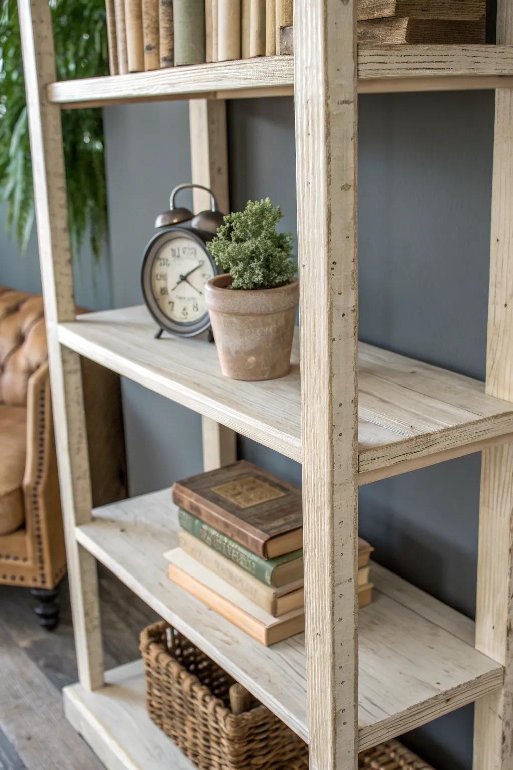 Transform your space with the rustic elegance of lime-washed plywood.