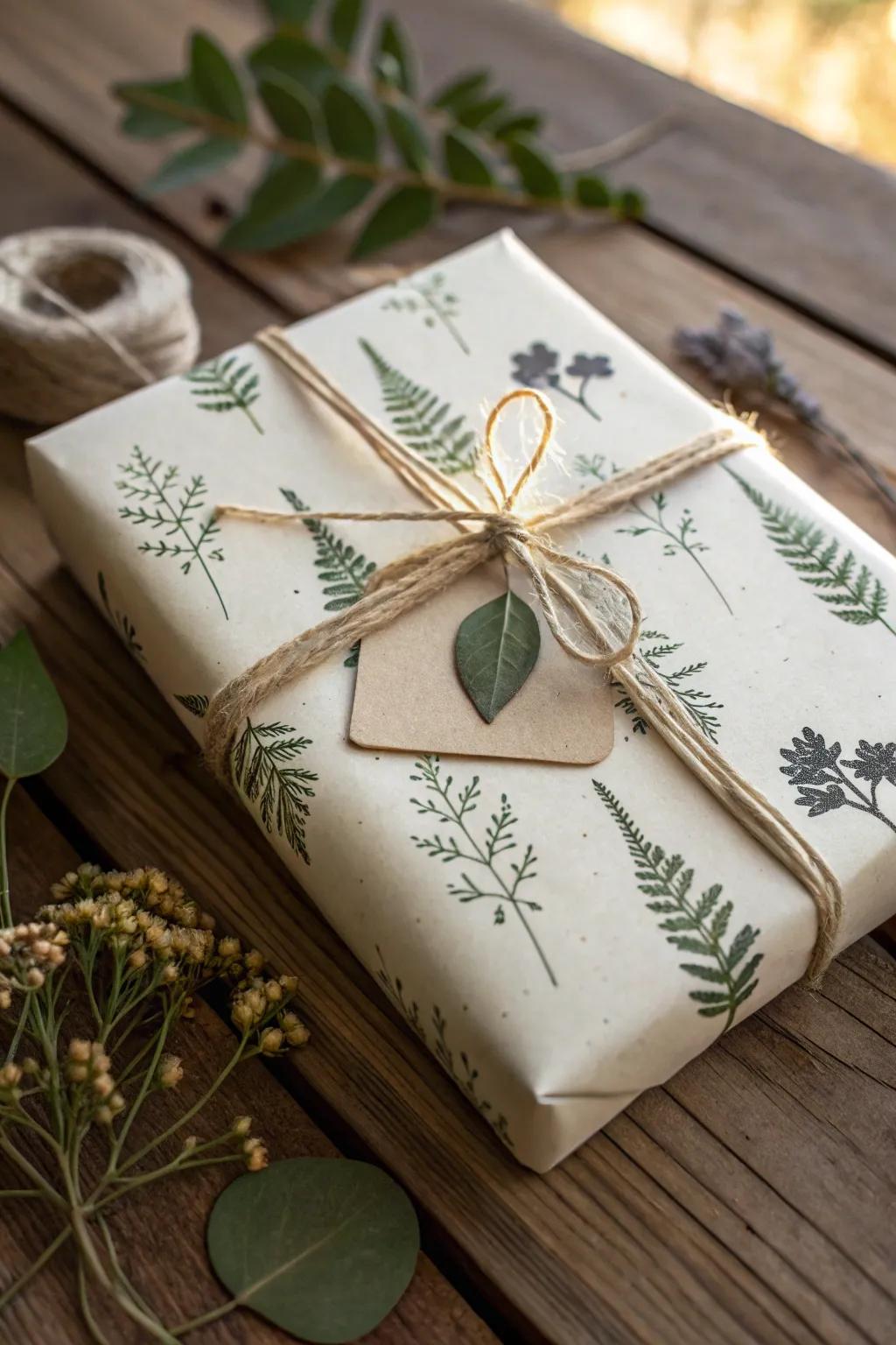 Craft your own unique gift wrap with hand-stamped designs for a personal touch that's both stylish and sustainable.