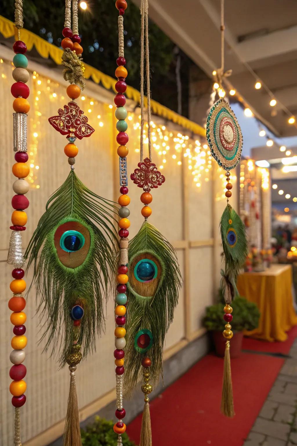 Innovative wall hangings add a unique touch to your festive decor.