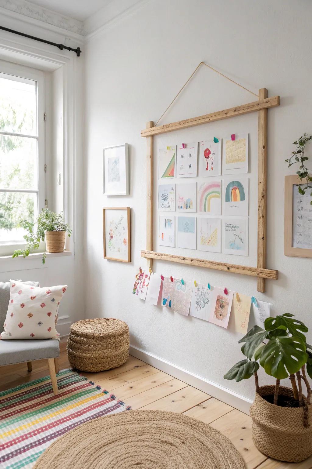 Transform your space with Washi Tape Wonder - a playful, damage-free way to display your child's creativity.