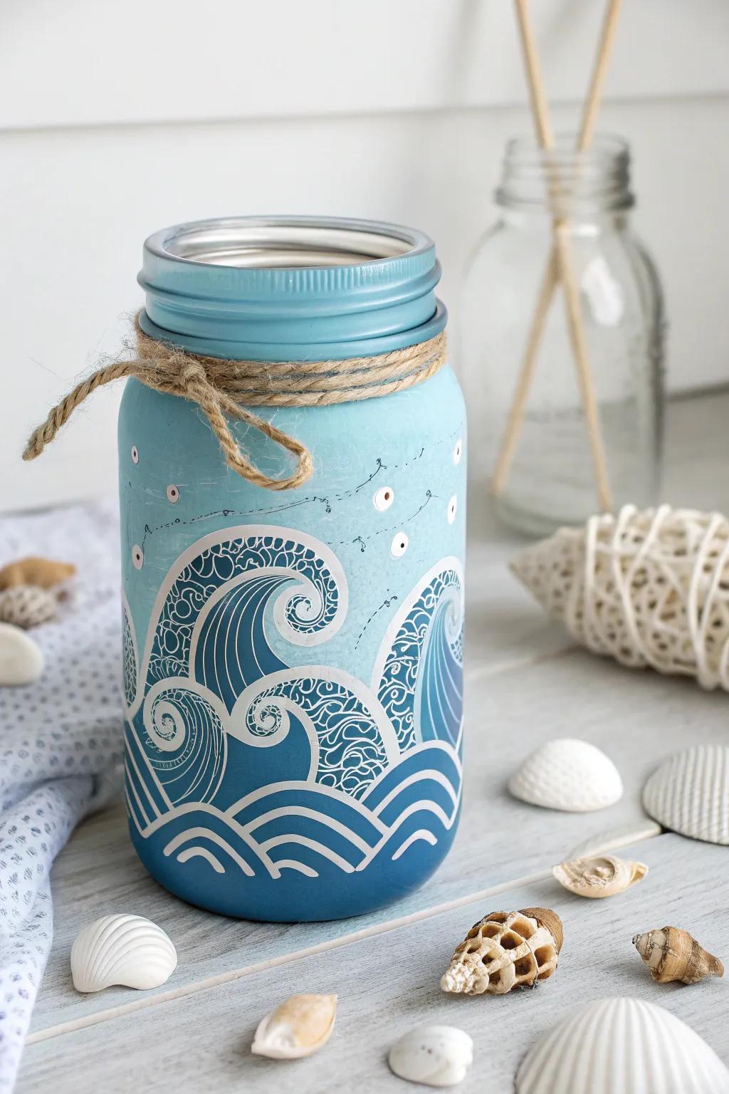 Bring the tranquility of the beach into your home with these stunning mason jar creations.