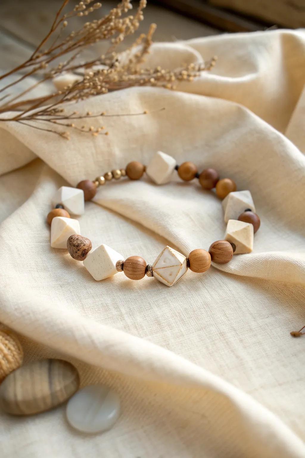 Elevate your style with geometric elegance – a modern twist on a classic memory wire bracelet.