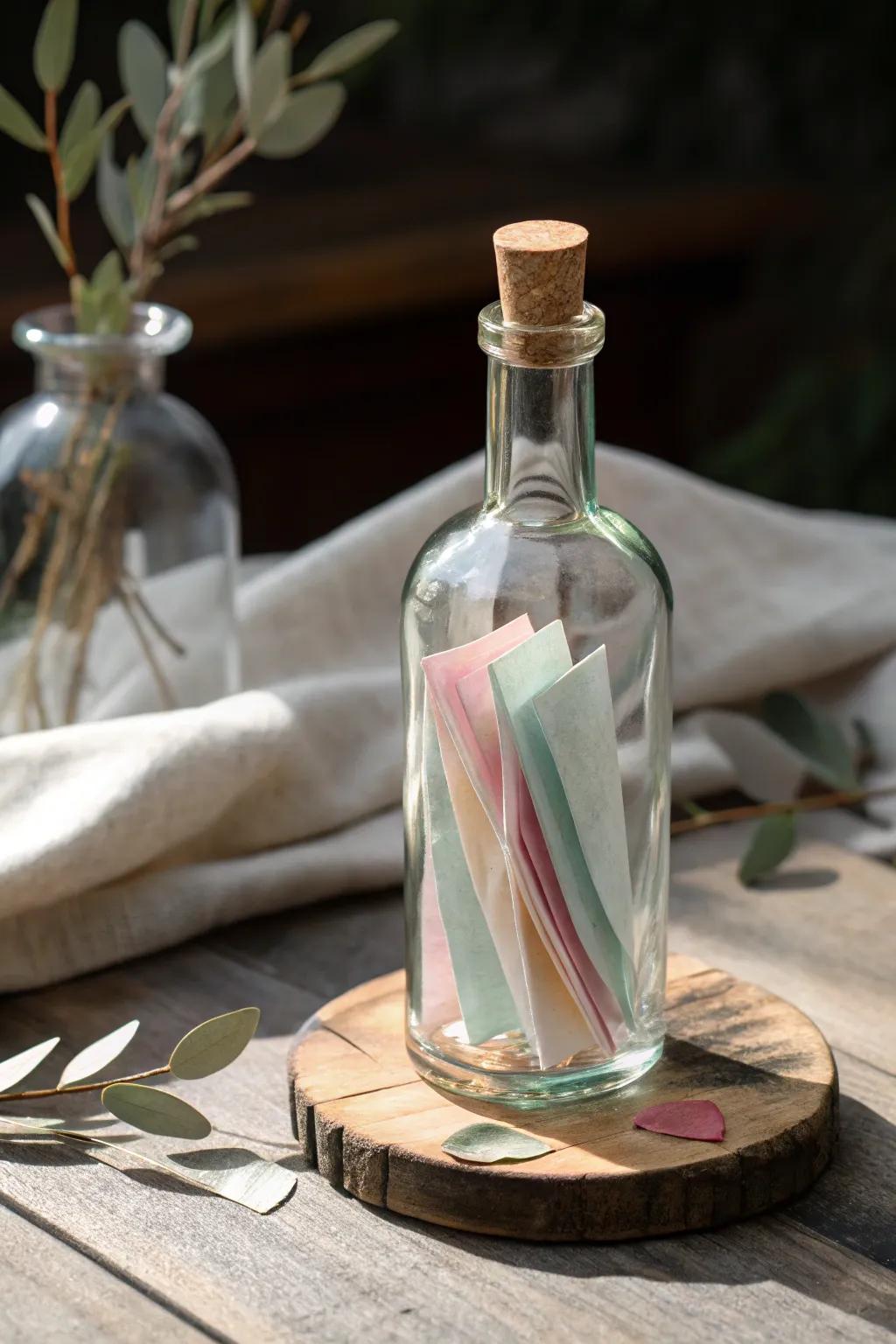 Send love across the miles with heartfelt friendship notes in a bottle.