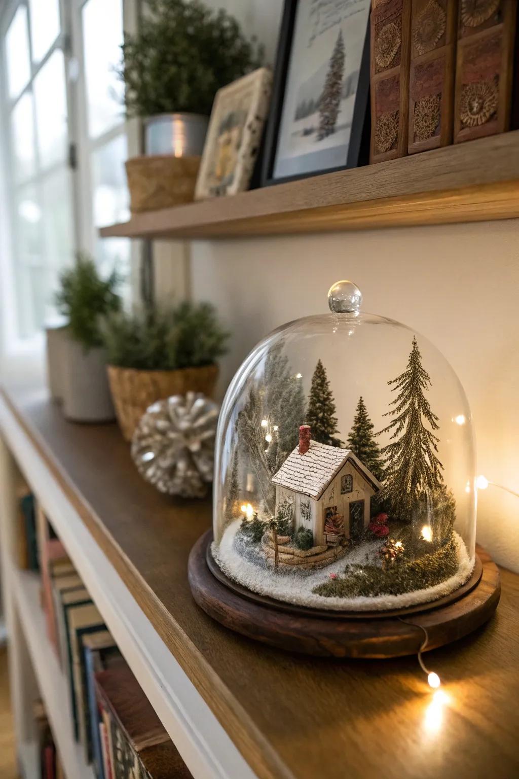 Glass domes add a touch of drama to any miniature scene.