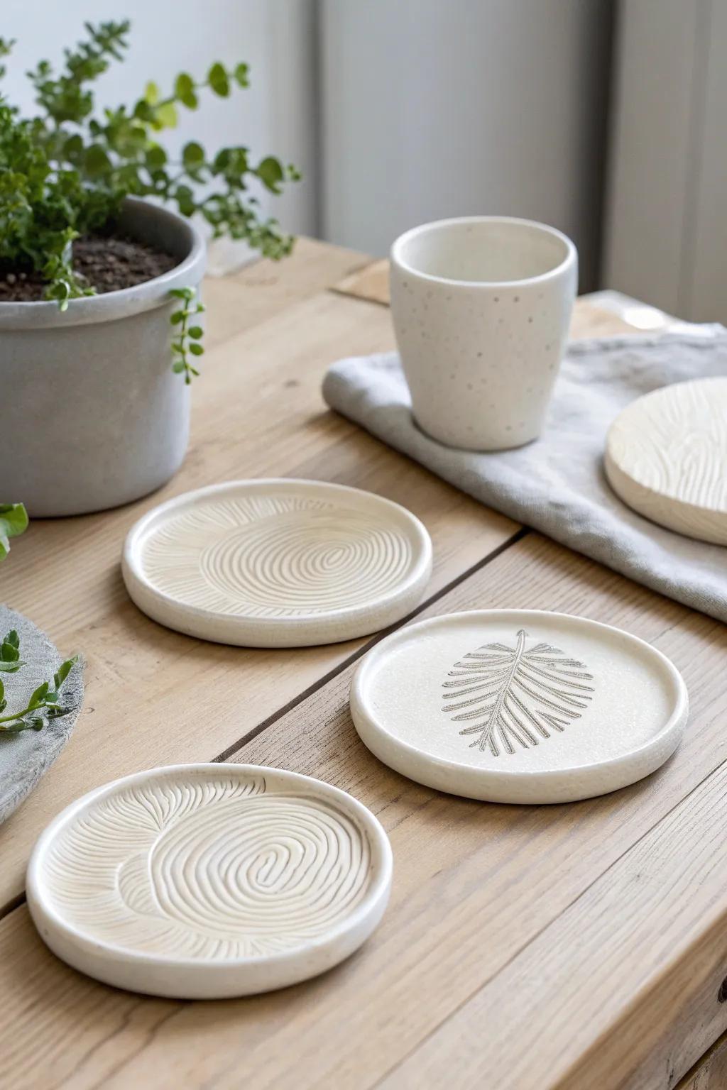 Celebrate Mother's Day with handcrafted fingerprint coasters, blending family memories with minimalist elegance.