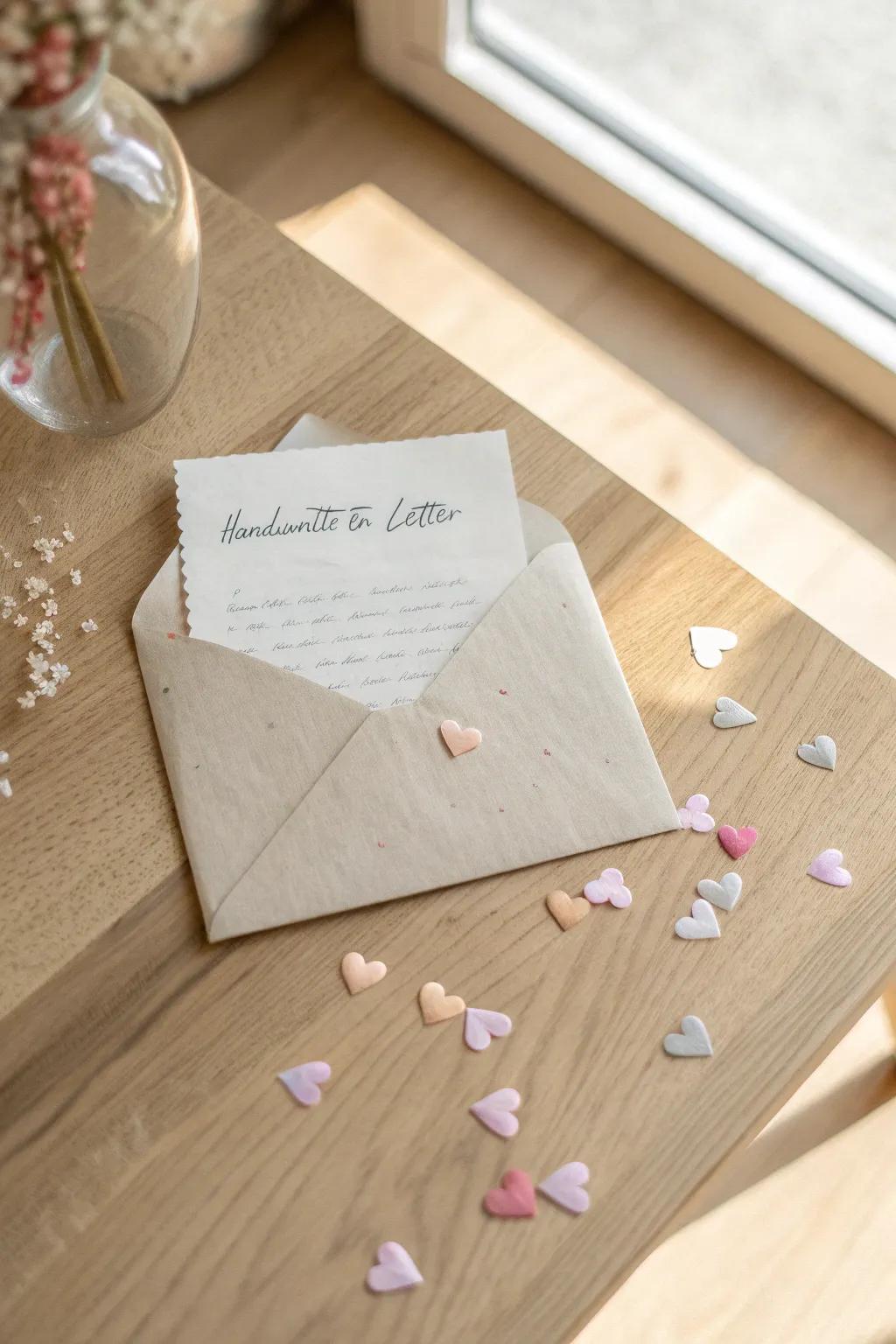 A love letter that speaks from the heart, wrapped in simplicity and adorned with a touch of whimsy.
