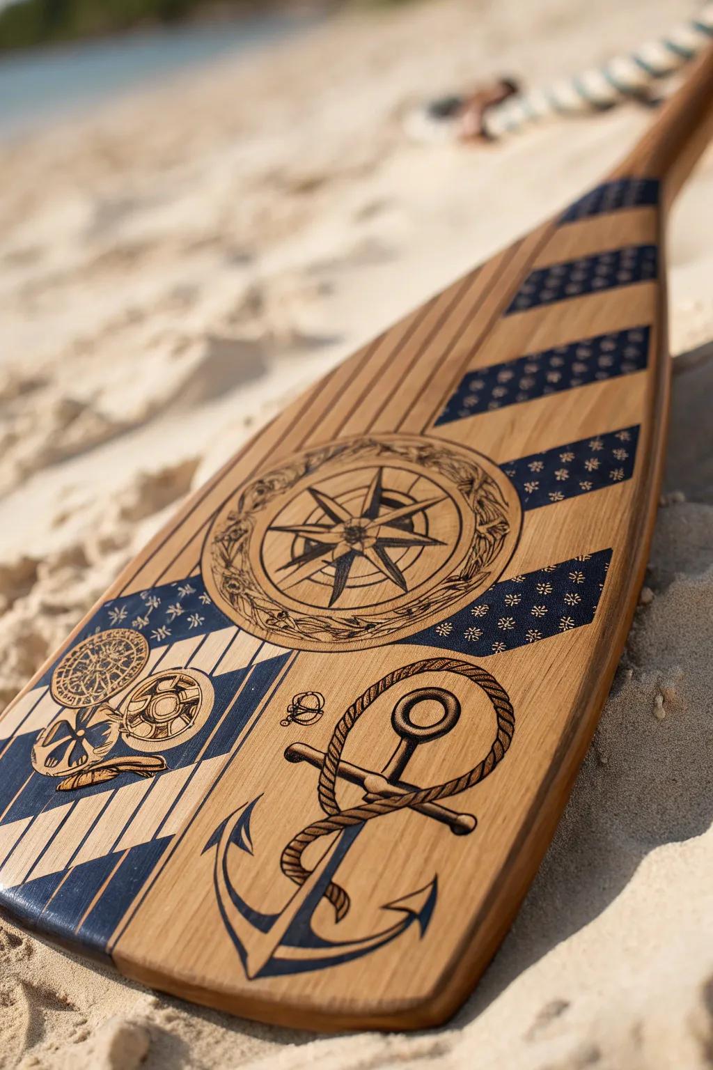 Set sail with style: Nautical paddle designs that capture the spirit of the sea.