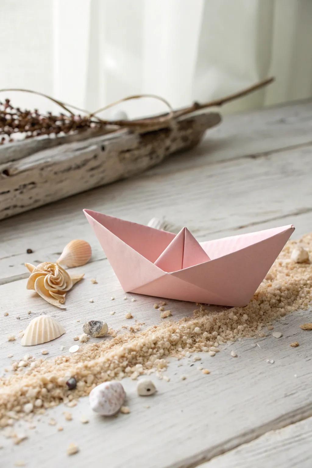 Set sail into creativity with this charming origami boat, perfect for little adventurers!