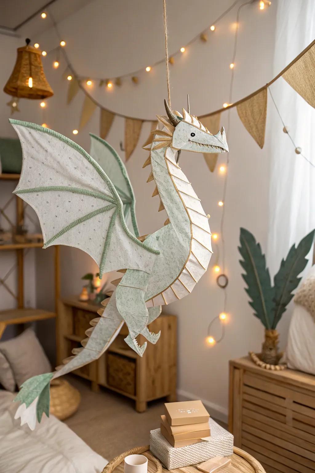 Unleash your creativity with a minimalist paper dragon puppet show!