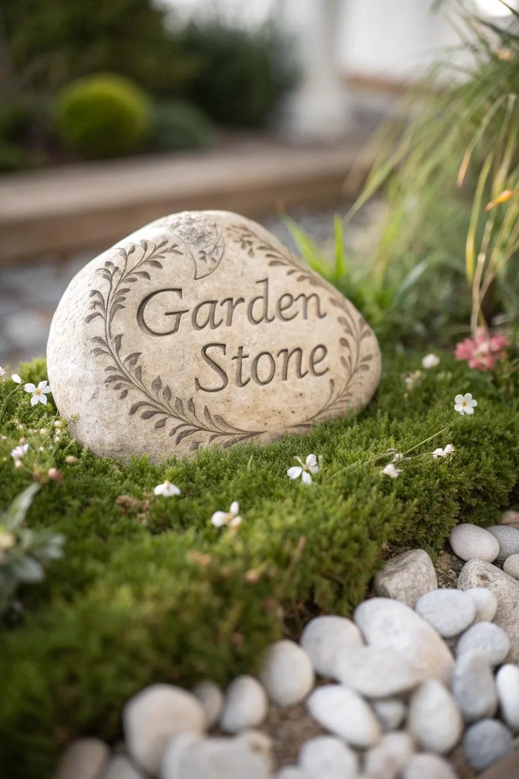 Add a touch of elegance to your garden with custom stones, designed for those who cherish simplicity and natural beauty.